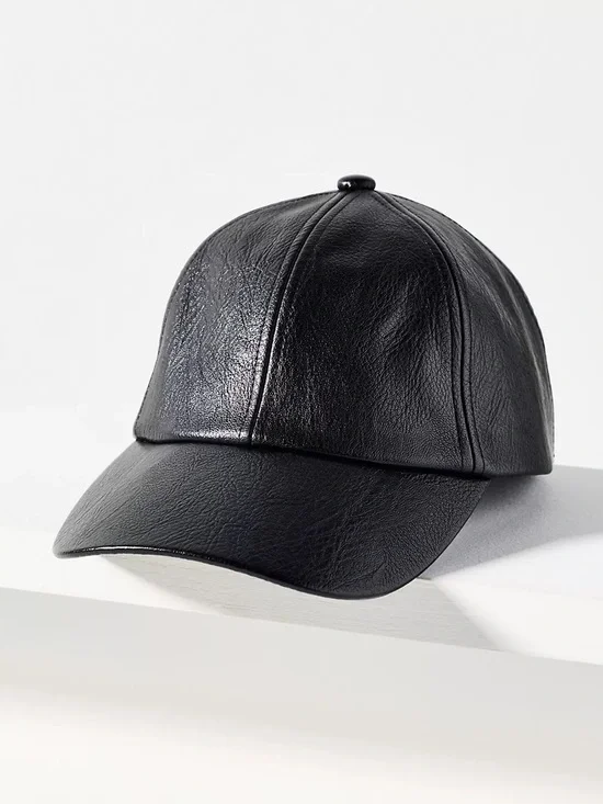 NWT Wyeth Hailey Faux Leather Baseball Cap - Picture 1 of 12